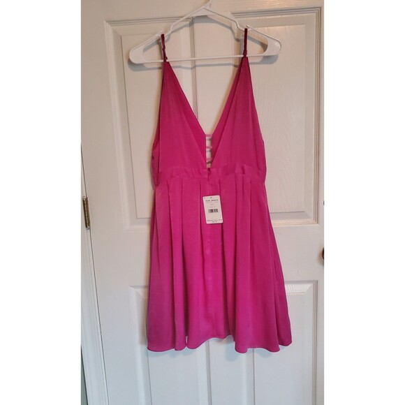 Free People Dress Womens Size 12 NWT Pink V Plunge Front Layered Flowy Skirt - Picture 3 of 7